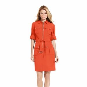 Michael Kors Belted Dress - Orange